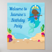 Afrikaanse Amerikaanse Zeemeerminnelijke meisjes B Poster (Voorkant)