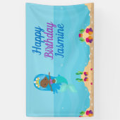 Afrikaanse Amerikaanse Zeemeerminnelijke meisjes B Spandoek (Verticaal)