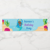 Afrikaanse Amerikaanse Zeemeerminnelijke meisjes B Waterfles Etiket (Enkel label)