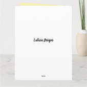 Afrikaanse Amerikaanse zwarte Afstudeerder Yellow  Kaart (Achterkant)