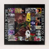 AFRIKAANSE AMERIKAANSE ZWARTE GESCHIEDENCELEBRATIE LEGPUZZEL (Horizontaal)