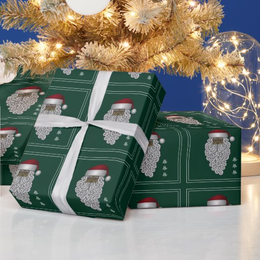Afrikaanse Amerikaanse zwarte kerstkerstgroen Cadeaupapier (Feestdagen)