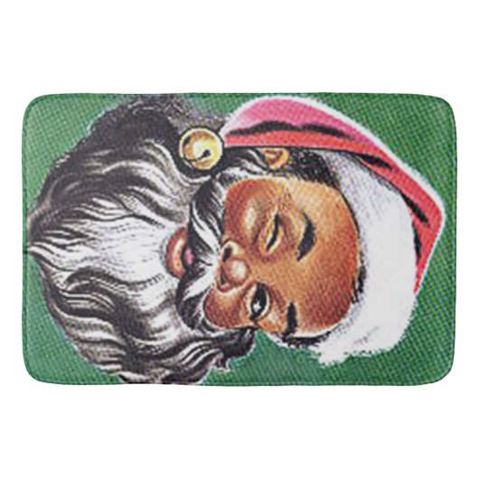 Afrikaanse Amerikaanse zwarte kerstman Badmat (Voorkant)