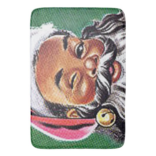 Afrikaanse Amerikaanse zwarte kerstman Badmat (Voorkant Verticaal)