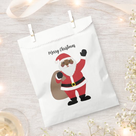 Afrikaanse Amerikaanse zwarte kerstman Bedankzakje (Geknipt)