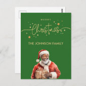 Afrikaanse Amerikaanse zwarte kerstman Briefkaart (Voorkant / Achterkant)