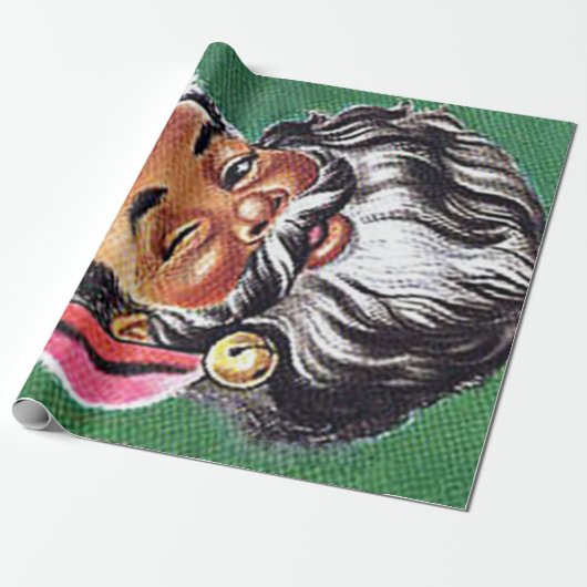 Afrikaanse Amerikaanse zwarte kerstman Cadeaupapier (Uitgerold)