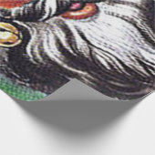 Afrikaanse Amerikaanse zwarte kerstman Cadeaupapier (Hoek)