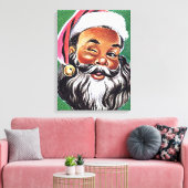 Afrikaanse Amerikaanse zwarte kerstman Canvas Afdruk (Insitu (Woonkamer))