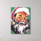 Afrikaanse Amerikaanse zwarte kerstman Canvas Afdruk (Voorkant)