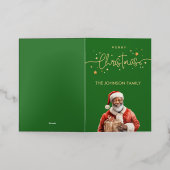 Afrikaanse Amerikaanse zwarte kerstman Folie Wenskaart (Buiten Laag)