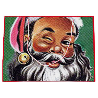 Afrikaanse Amerikaanse zwarte kerstman Groot Cadeauzakje