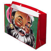 Afrikaanse Amerikaanse zwarte kerstman Groot Cadeauzakje (Achterkant Gekanteld)