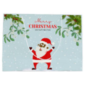 Afrikaanse Amerikaanse zwarte kerstman Groot Cadeauzakje (Achterkant)