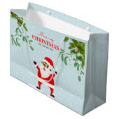 Afrikaanse Amerikaanse zwarte kerstman Groot Cadeauzakje (Voorkant Gekanteld)