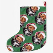 Afrikaanse Amerikaanse zwarte kerstman Grote Kerstsok (Achterkant)