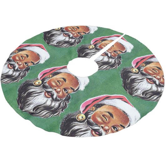 Afrikaanse Amerikaanse zwarte kerstman Kerstboom Rok (Gekanteld)