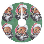 Afrikaanse Amerikaanse zwarte kerstman Kerstboom Rok (Voorkant)