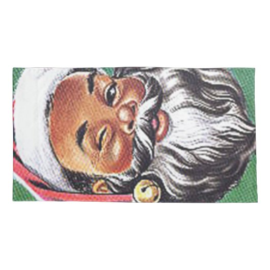 Afrikaanse Amerikaanse zwarte kerstman Kussensloop (Achterkant)