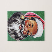 Afrikaanse Amerikaanse zwarte kerstman Legpuzzel (Horizontaal)