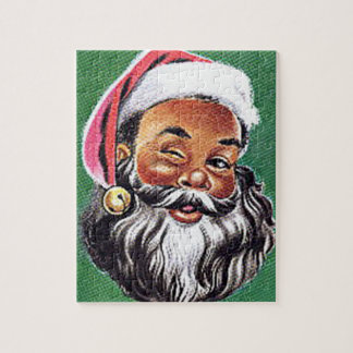 Afrikaanse Amerikaanse zwarte kerstman Legpuzzel