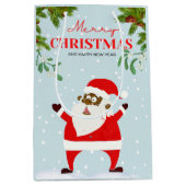 Afrikaanse Amerikaanse zwarte kerstman Medium Cadeauzakje (Voorkant)