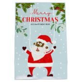 Afrikaanse Amerikaanse zwarte kerstman Medium Cadeauzakje (Achterkant)