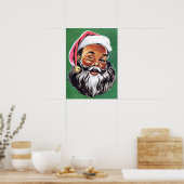 Afrikaanse Amerikaanse zwarte kerstman Poster (Keuken)