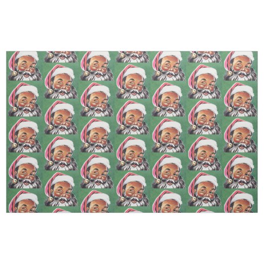 Afrikaanse Amerikaanse zwarte kerstman Stof (Fat Quarter)