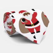 Afrikaanse Amerikaanse zwarte kerstman Stropdas (Opgerold)