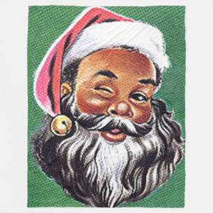 Afrikaanse Amerikaanse Zwarte Kerstmis van de Fleece Deken