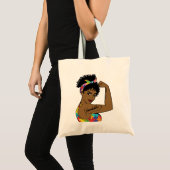 Afrikaanse Amerikaanse zwarte koningin Melanin aut Tote Bag (Voorkant (product))