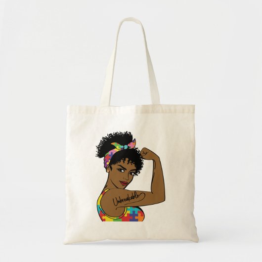 Afrikaanse Amerikaanse zwarte koningin Melanin aut Tote Bag (Voorkant)