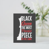 Afrikaanse Amerikaanse zwarte koningin met de krac Briefkaart (Staand voorkant)