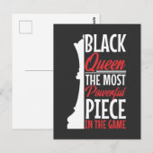 Afrikaanse Amerikaanse zwarte koningin met de krac Briefkaart (Voorkant / Achterkant)