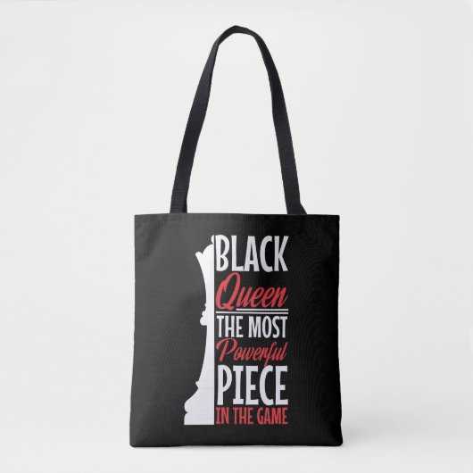Afrikaanse Amerikaanse zwarte koningin met de krac Tote Bag (Voorkant)