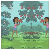 Afrikaanse Amerikaanse zwarte meid Stof (Close Up)