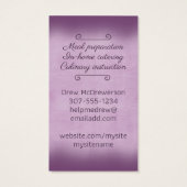 Afrikaanse Amerikaanse zwarte vrouw chef catering Visitekaartjes (Achterkant)