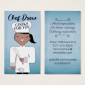 Afrikaanse Amerikaanse zwarte vrouw kookt chef-kok Visitekaartje (Voorkant /achterkant)