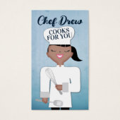 Afrikaanse Amerikaanse zwarte vrouw kookt chef-kok Visitekaartje (Voorkant)