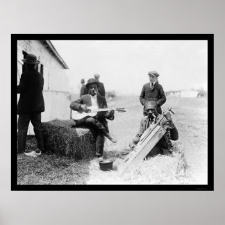 Afrikaanse Amerikanen met Kazoos en gitaar 1914 Poster