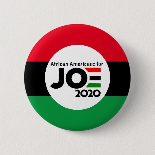 Afrikaanse Amerikanen voor Joe 2020 Ronde Button 5,7 Cm (Voorkant)