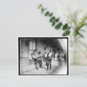 Afrikaanse Amerikanen wachten op de Boat c1902 Briefkaart (Staand voorkant)