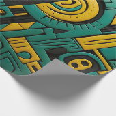 Afrikaanse Ankara Emerald Matrix Cadeaupapier (Hoek)