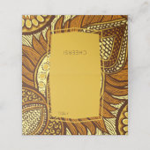 Afrikaanse Ankara Geel Goud Bloemen Tafel Plaats K Plaatskaartje (Buitenkant ongevouwen)
