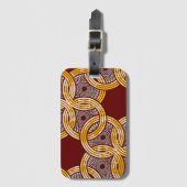 Afrikaanse Ankara Kitenge Gouden Bagage Bagagelabel (Voorkant (verticaal))