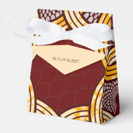 Afrikaanse Ankara Kitenge Gouden Bloemen Bedankdoosjes