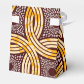 Afrikaanse Ankara Kitenge Gouden Bloemen Bedankdoosjes (Achterkant)