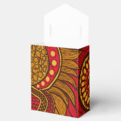 Afrikaanse Ankara Rood Bruin Goud Bloemen Bedankdoosjes (Geopend)