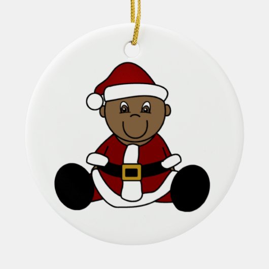 -Afrikaanse Baby Santa Ornament (Voorkant)